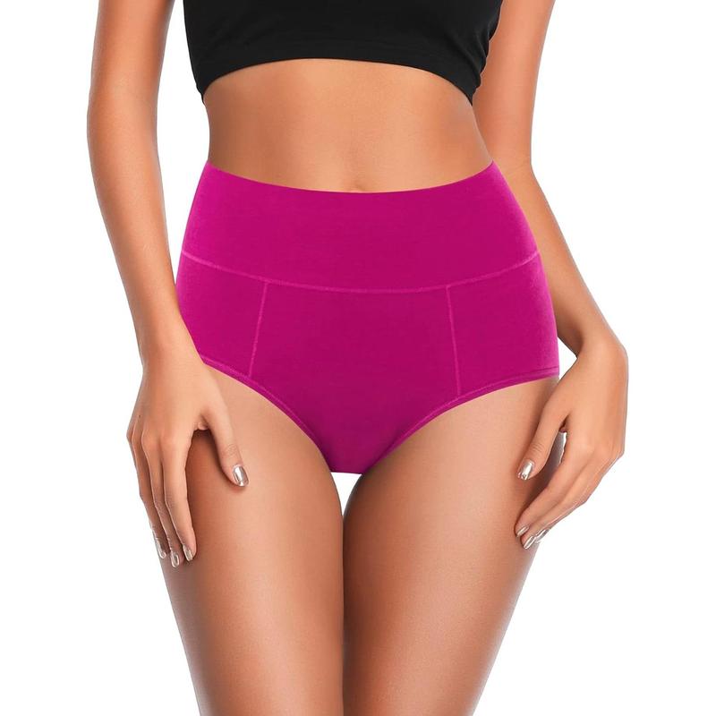 Tummy Control High Waisted Underwear for Women Cotton Plus Size Full Coverage Panties Ladies Briefs