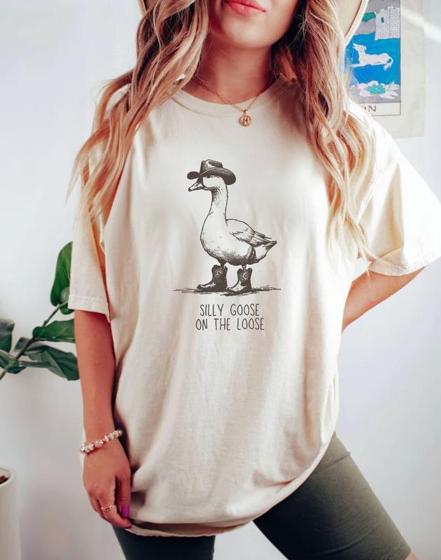 Silly Goose On The Loose T-shirt Streetwear Breathable and Casual Comfort Comfortable Fabric Fit Fabric Fit