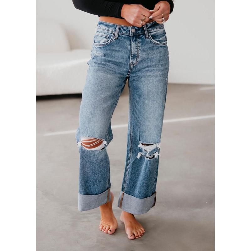 Rosy Lovervet Cuffed Jean