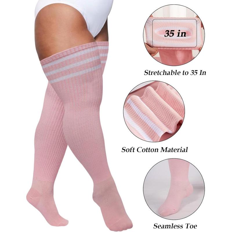 Plus Size Thigh High Socks forWomen Thick Thighs Cotton KnitExtra Long Over the Knee Leg Warmer