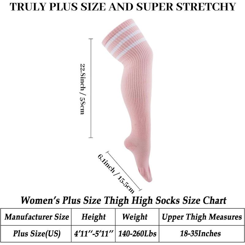 Plus Size Thigh High Socks forWomen Thick Thighs Cotton KnitExtra Long Over the Knee Leg Warmer