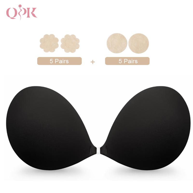 BLACK FRIDAY!Fabric Adhesive Bra,Comfortable with Front Closure Strapless Sticky Invisible Push Up Bra Gift For Her