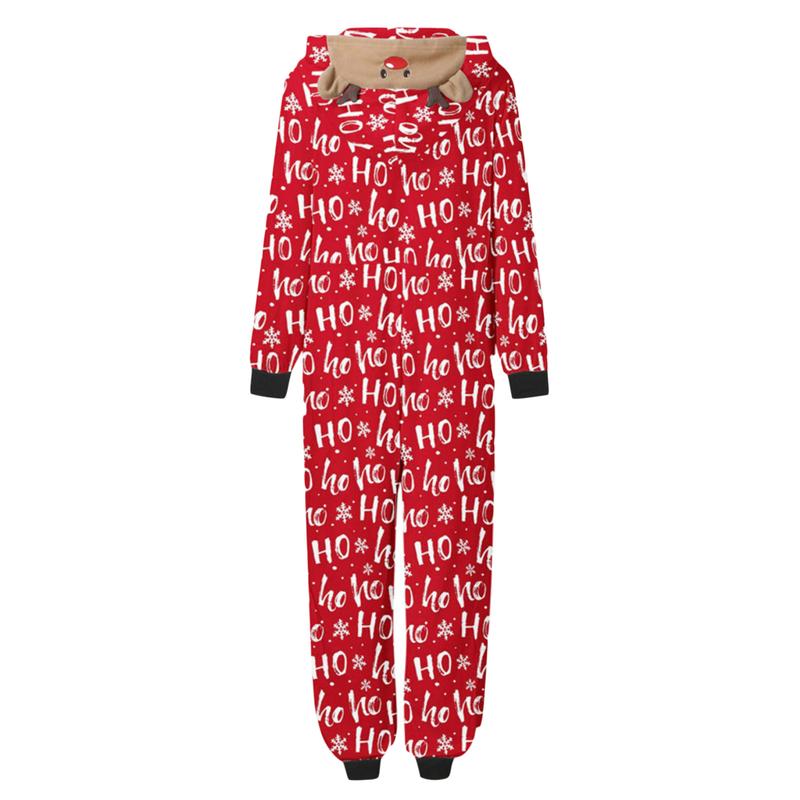 2024 New Family Matching Christmas Jumpsuits Pajamas Sets Xmas Pj's Clothes Letter Santa Tree Print Hooded Long Sleeve Playsuits Autumn Zipper Long Rompers Bodysuit