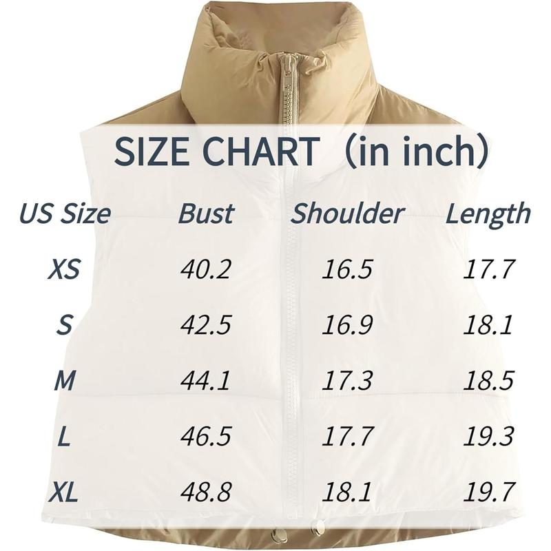 Women's Casual Puffer Vest Quilted Lightweight Cropped Sleeveless Vests Button Outwear Jacket with Pockets