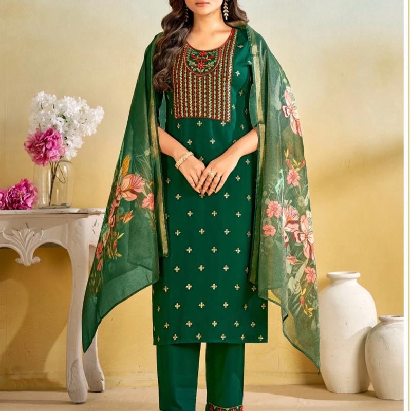 Plus Size Rayon Kurta Salwar Set