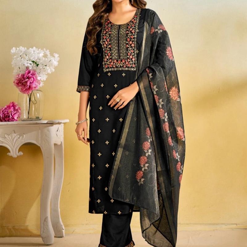 Plus Size Rayon Kurta Salwar Set