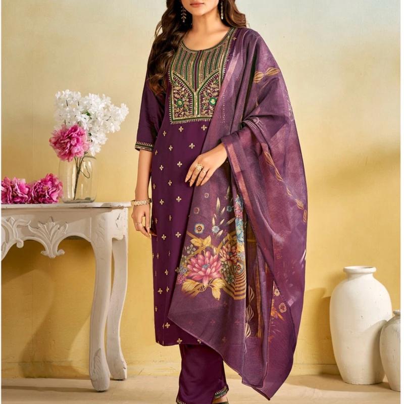 Plus Size Rayon Kurta Salwar Set