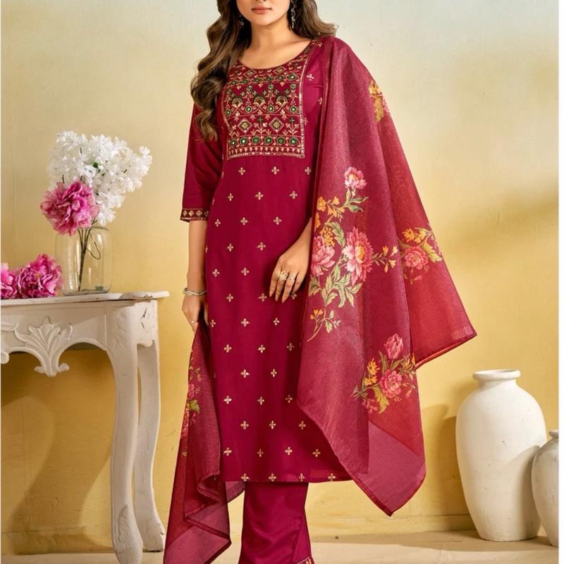 Plus Size Rayon Kurta Salwar Set