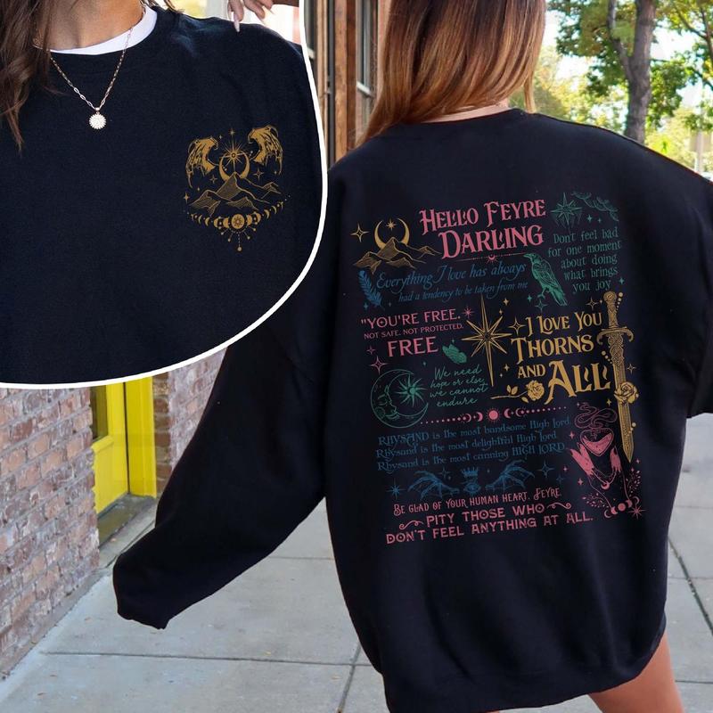 Acotar Fan, Hello Feyre Darling, The Night Court Illyrians A Court of Thorns and Roses Rhysand Cassian Azriel Shirt, Sweatshirt, Hoodie Womenswear