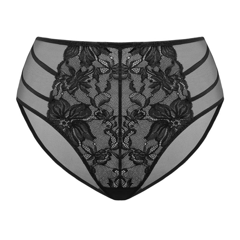 Live Exclusive HSIA Pretty In Petals Floral Lace Sheer Mesh Back Underwear High-Rise Brief Matching Panty