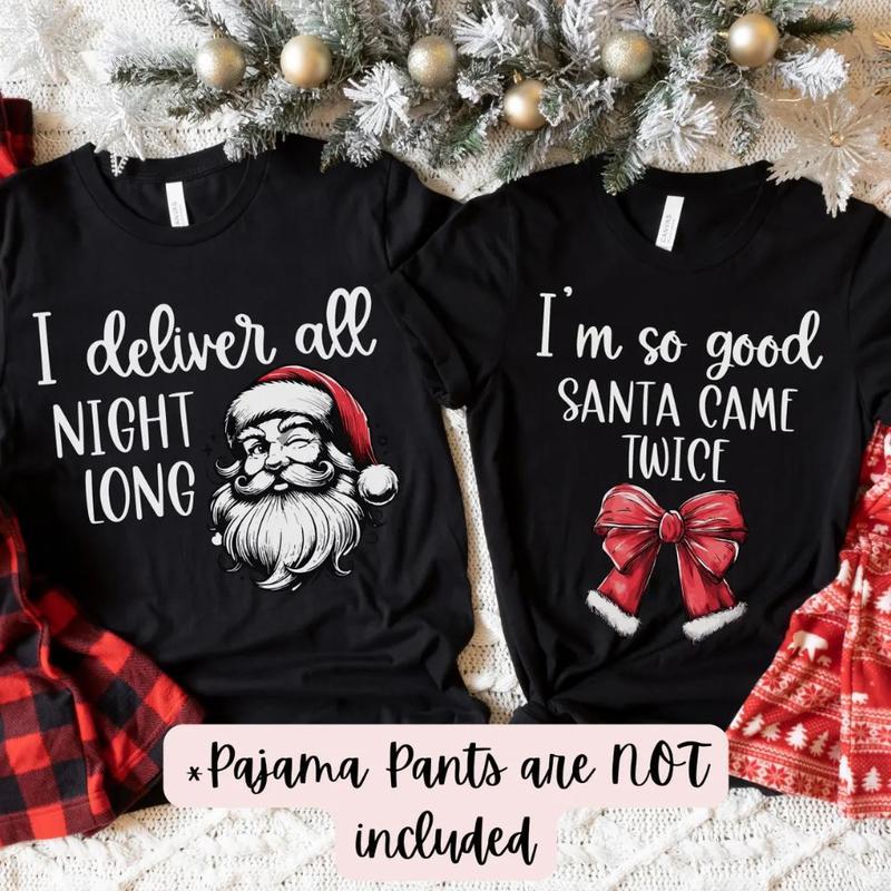 Couples Christmas Shirt, Funny Matching Couples ChristmasTshirt, Couples Holiday Pajamas, Couples Christmas PJs, Newlywed Christmas Shirts