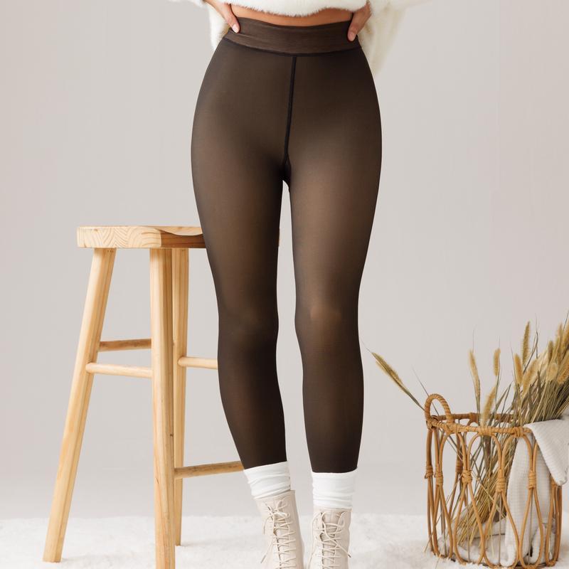 [Black Friday  limited time subsidy] 2025 THE REAL ORIGINAL! 4 SHADES • SIZE XS - 3XL • MAGIC FLEECE LINED LEGGINGS • CLOSED FOOT (LOOKS LIKE PANTYHOSE) Winter Comfort Fleece Tights Available in Plus Size and Brown Fur for Winter