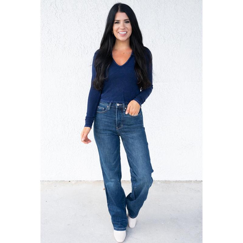 My Girl By Judy Blue - High Rise Tummy Control Classic Straight Jeans