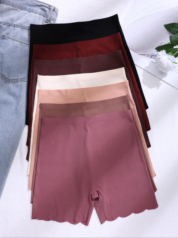 Women's Solid Color Boyshorts, Soft Comfy Breathable Seamless Panty for Daily Wear, Underwear for All Seasons