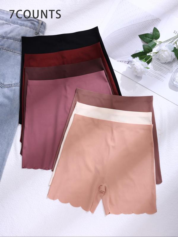 Women's Solid Color Boyshorts, Soft Comfy Breathable Seamless Panty for Daily Wear, Underwear for All Seasons