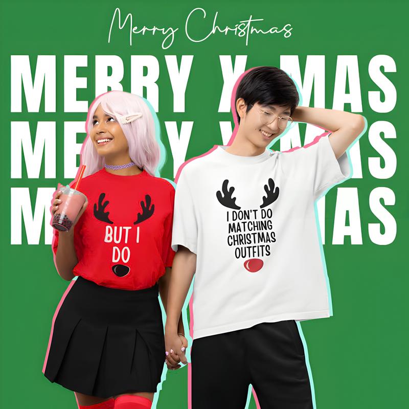 I Don't Do Matching Christmas Shirt Couples Christmas Pajamas Tops Matching Christmas Pajamas Couple Couples Christmas Shirts Christmas, Tee MX0