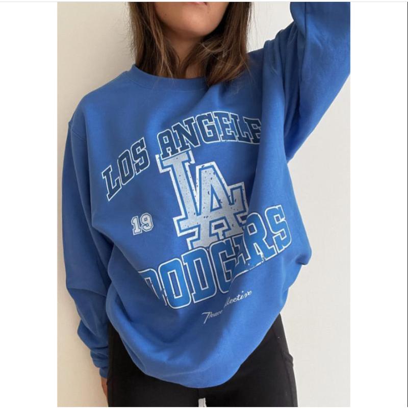 Dodgers Vintage Washed Crewneck, Baseball Unisex Collection Premium Sweatshirt, Vintage Baseball Fan Sweatshirt