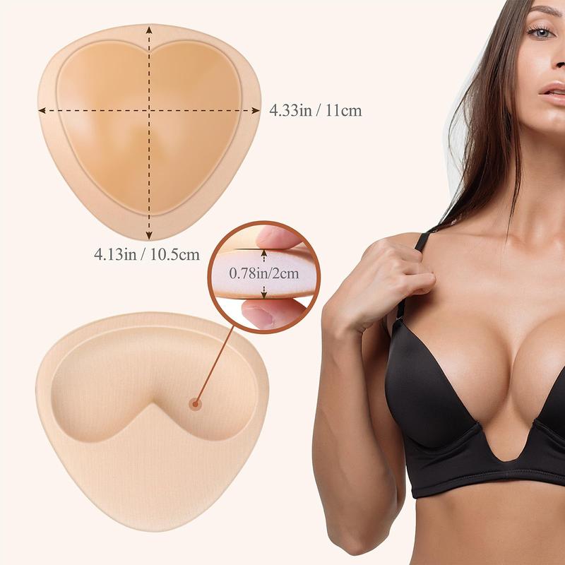 Breast Pads Adhesive Bra Push Up, Silicone Adhesive Breast Lift Pads for Women Swimsuit Bikini Dress