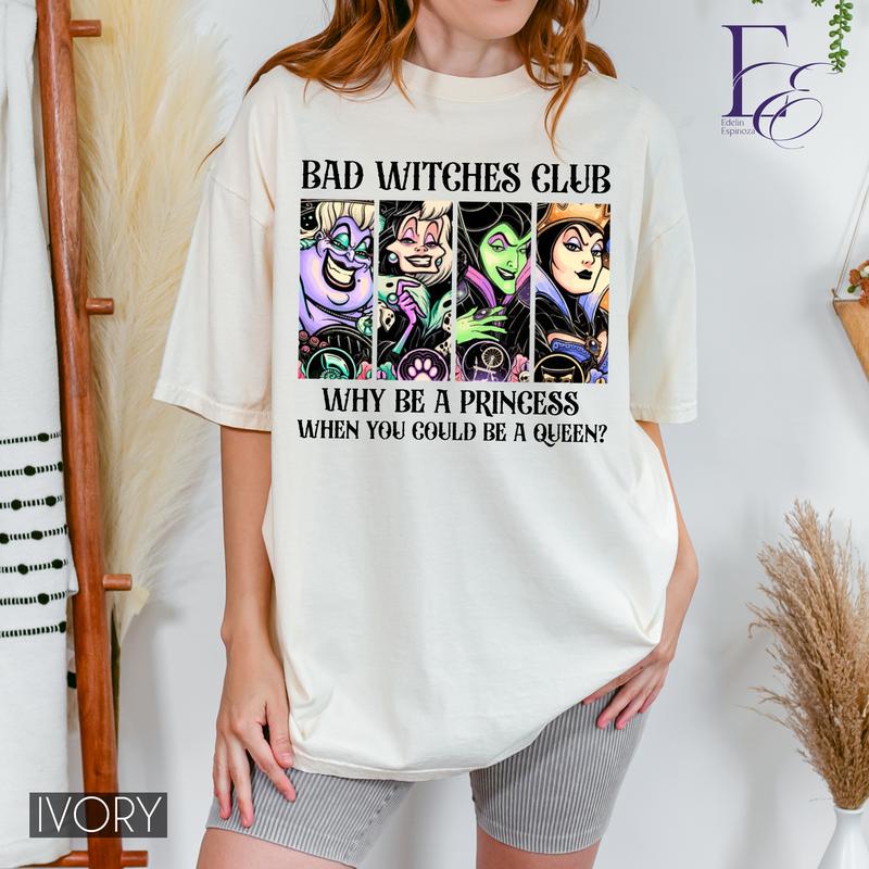 Personalized Bad Witches Club Character Shirt, Magic Kingdom Gift, Family Trip Shirt, Family Matching Sweatshirt, Vintage Villain Gang Shirt, Vacation Shirts, Trip Gift, Magic Kingdom Shirt, Vacation Gift, Birthday Gift 2608