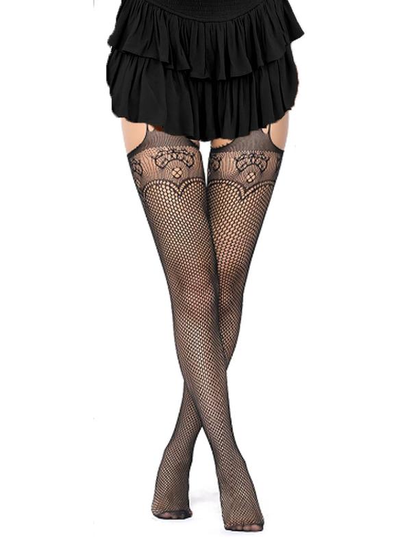 Women's Solid Hollow Out Sheer Fishnet Sexy Tights, Sexy Comfy Breathable Pantyhose for Daily Wear, Ladies Stockings for All Seasons