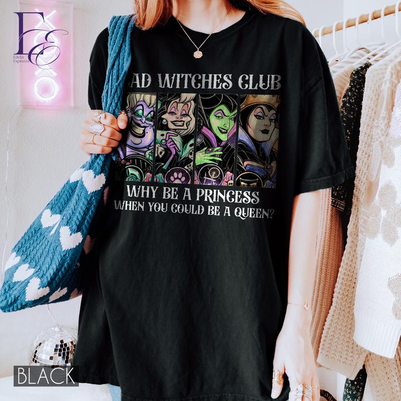 Personalized Bad Witches Club Character Shirt, Magic Kingdom Gift, Family Trip Shirt, Family Matching Sweatshirt, Vintage Villain Gang Shirt, Vacation Shirts, Trip Gift, Magic Kingdom Shirt, Vacation Gift, Birthday Gift 2608