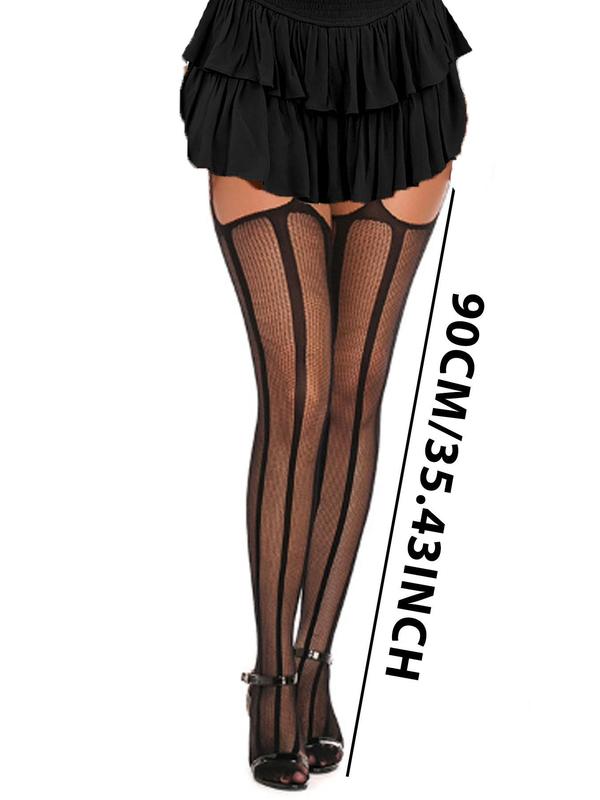 Women's Solid Hollow Out Sheer Fishnet Sexy Tights, Sexy Comfy Breathable Pantyhose for Daily Wear, Ladies Stockings for All Seasons