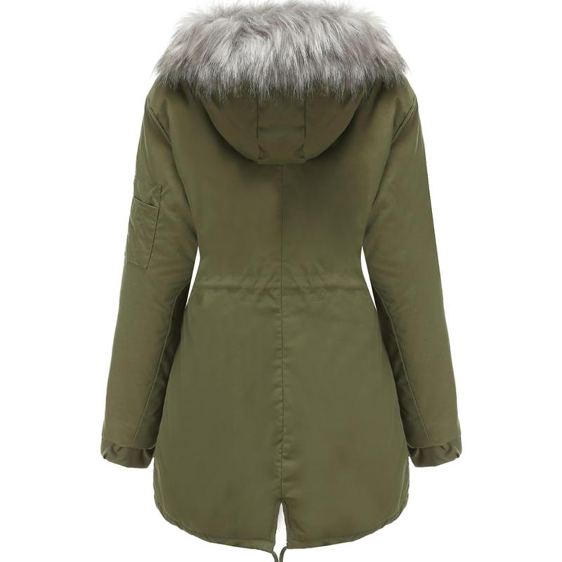 Cozy Faux Fur Lined Parka Hoodie - Soft, Thermal, Long Sleeve, Drawstring Waist, Zip-up, Casual, Warm Winter Coat for Women - Fall and Winter Essential