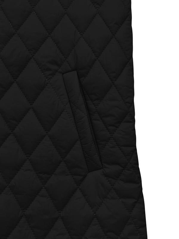 Women's Solid Zip Up Pocket Quilted Vest Coat, Casual Stand Collar Sleeveless Outerwear for Fall & Winter, Women's Clothing for Daily Wear