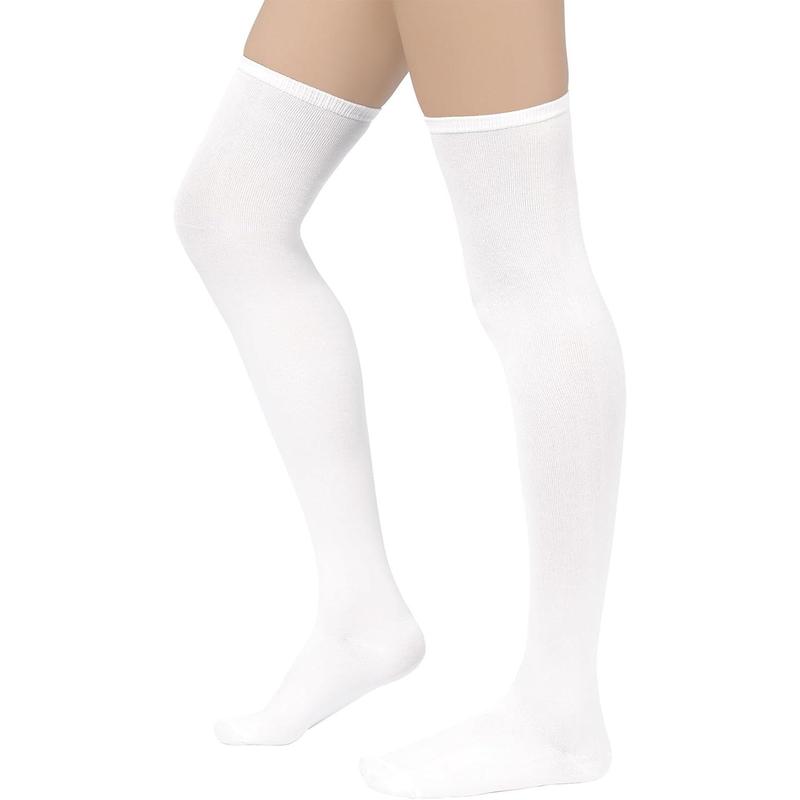 3 Pairs Thigh High Socks for Women striped Over the  Socks Long Stocking  High Thigh Highs