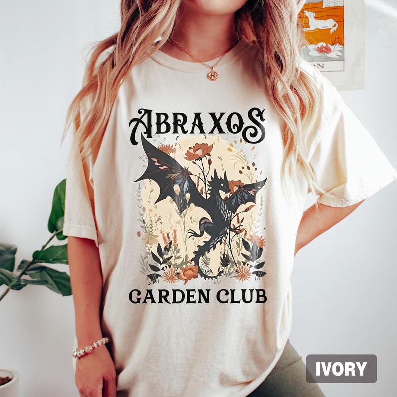 Abraxos Flower Garden Club Shirt, Throne Of Glass Flower Shirt, Throne Of Glass Comfort Colors Shirt, Fantasy Book Lover Shirt, Bookish Gift