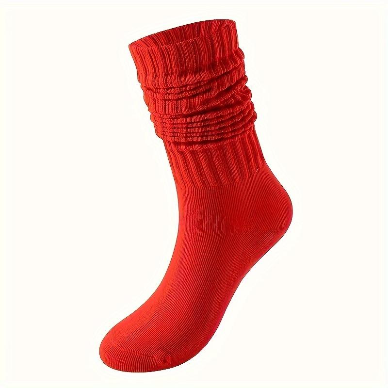 10 Pairs Candy Colored Slouch Socks, Sports & Comfort Extra Long Mid-calf Socks, Women's Stockings & Hosiery