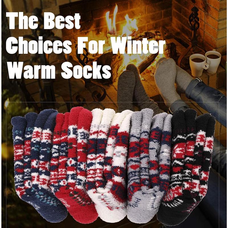 Womens Fuzzy Socks Slipper Winter Fluffy Cozy Cabin Warm Soft Fleece Comfy Home Socks Womenswear Comfort