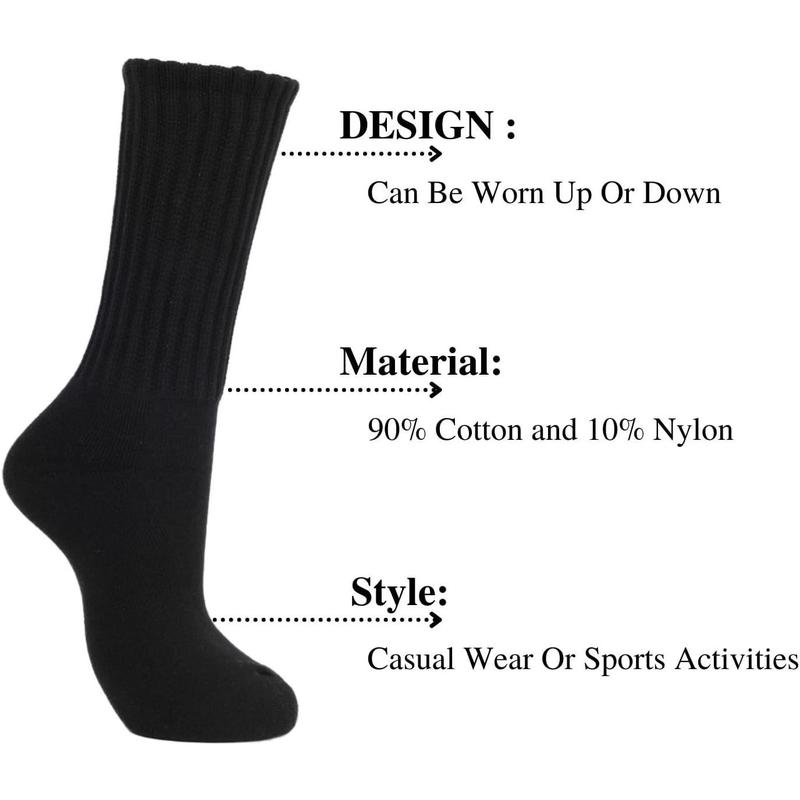 Slouch Scrunch Socks for Women, Slouch High Tube Socks Women Womenswear Comfort