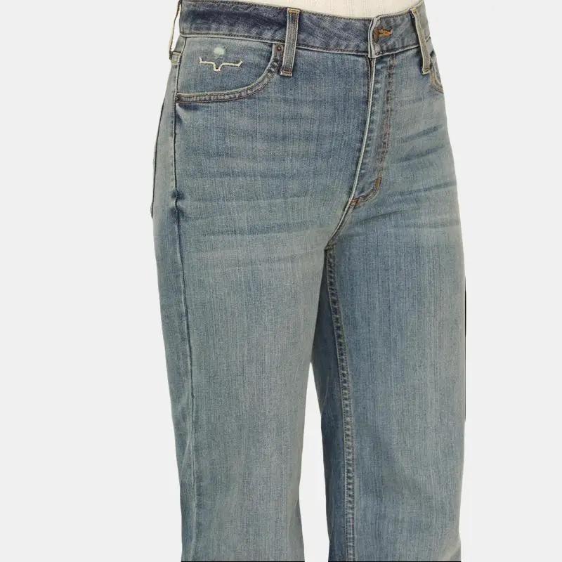 Women's Olivia Medium Wash High Rise Wide Leg Jeans