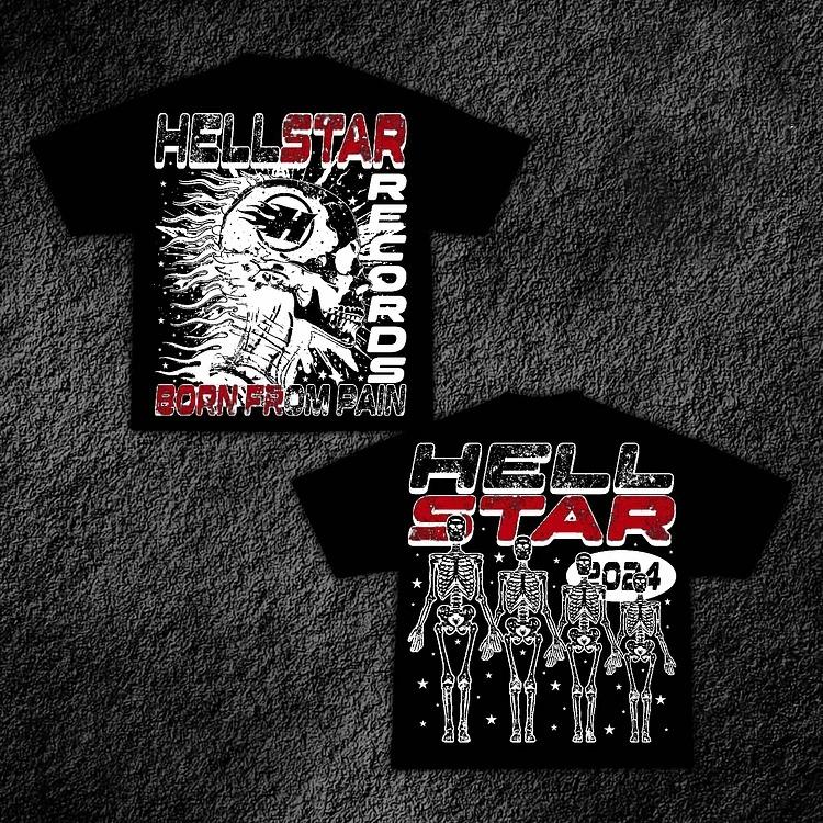 Unisex Hellstar Print Graphics Cotton T-Shirt 2024