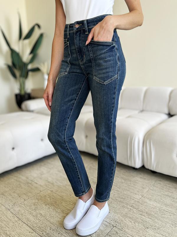 Judy Blue Full Size High Waist Skinny Jeans Comfort Denim Womenswear Fit Chic Comfortable Bottom