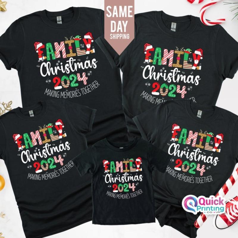 Family Christmas 2024 Making Memories Together Shirts, Family All Together Shirts, Custom Family Christmas Tshirt, Christmas Gifts, KIds Top