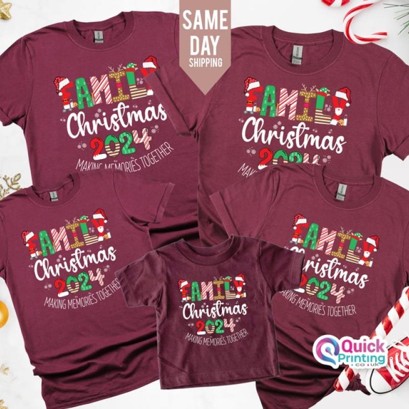 Family Christmas 2024 Making Memories Together Shirts, Family All Together Shirts, Custom Family Christmas Tshirt, Christmas Gifts, KIds Top