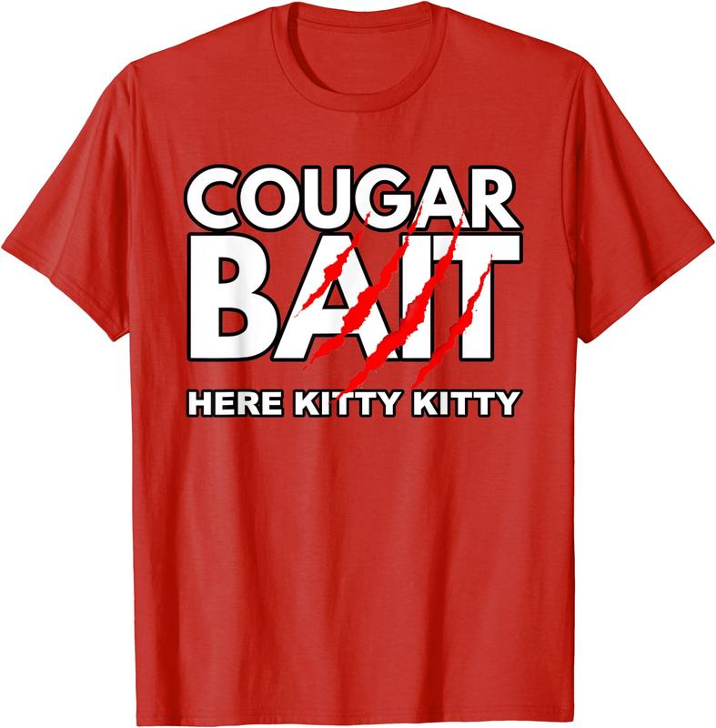 Cougar Bait Funny Halloween Costume Older Woman Younger Man T-Shirt, Couples Matching Shirt, Funny Gift Tee