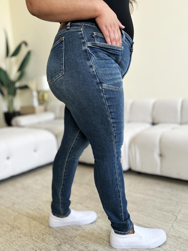 Judy Blue Full Size High Waist Skinny Jeans Comfort Denim Womenswear Fit Chic Comfortable Bottom