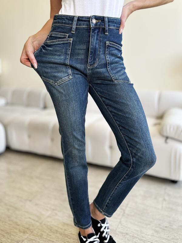 Judy Blue Full Size High Waist Skinny Jeans Comfort Denim Womenswear Fit Chic Comfortable Bottom