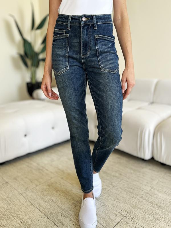 Judy Blue Full Size High Waist Skinny Jeans Comfort Denim Womenswear Fit Chic Comfortable Bottom