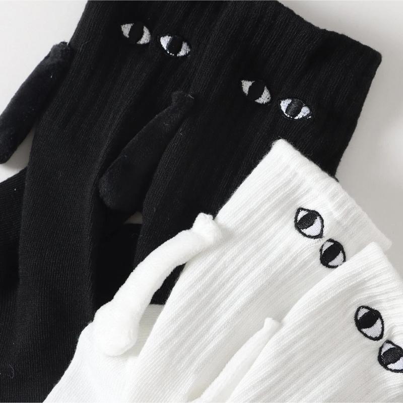 Magnetic Attraction Cartoon Eye Couple Socks Womenswear Accessory Womenswear Accessory Casual Cute