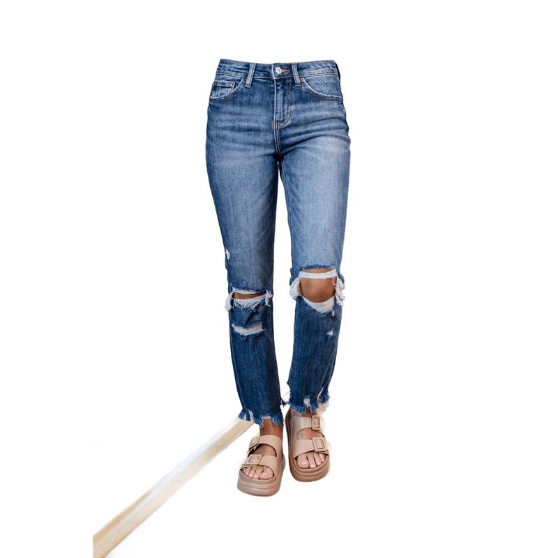 Lovervet High Rise Crop Straight Leg Jeans