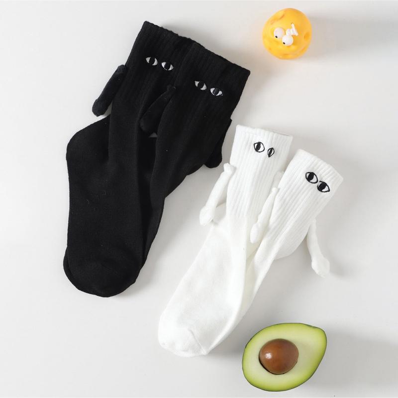 Magnetic Attraction Cartoon Eye Couple Socks Womenswear Accessory Womenswear Accessory Casual Cute