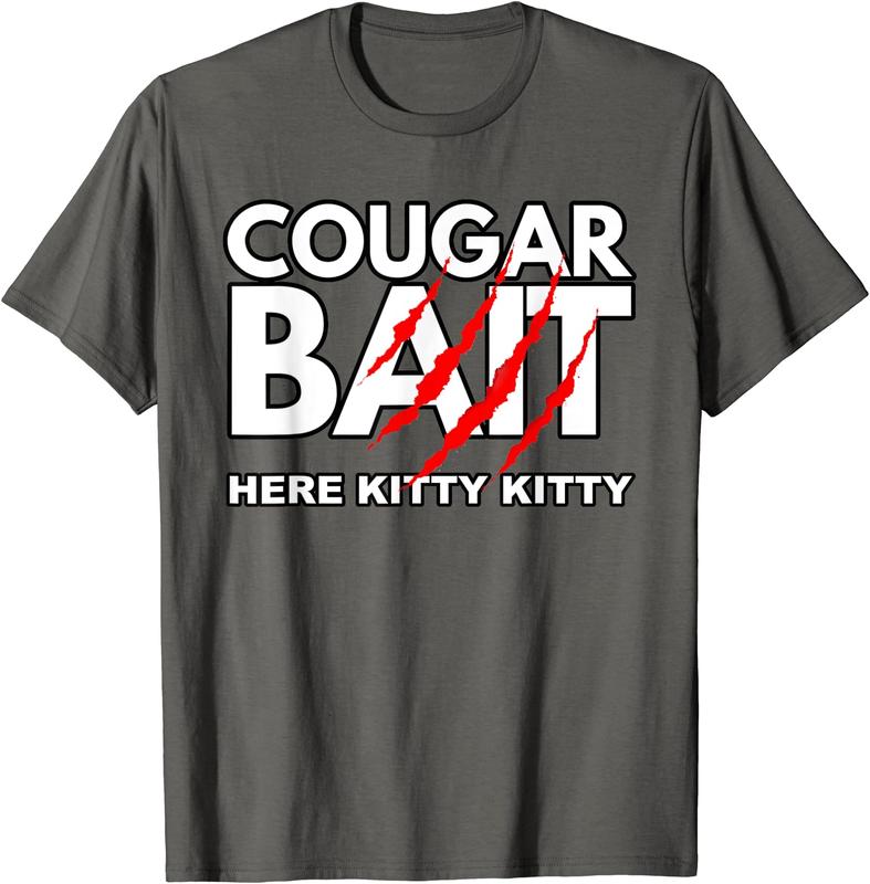 Cougar Bait Funny Halloween Costume Older Woman Younger Man T-Shirt, Couples Matching Shirt, Funny Gift Tee