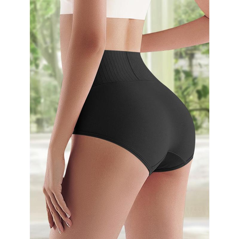 Give random gifts as gifts4pcs Women's Fabric Underwear High Waisted Full Coverage Ladies Panties