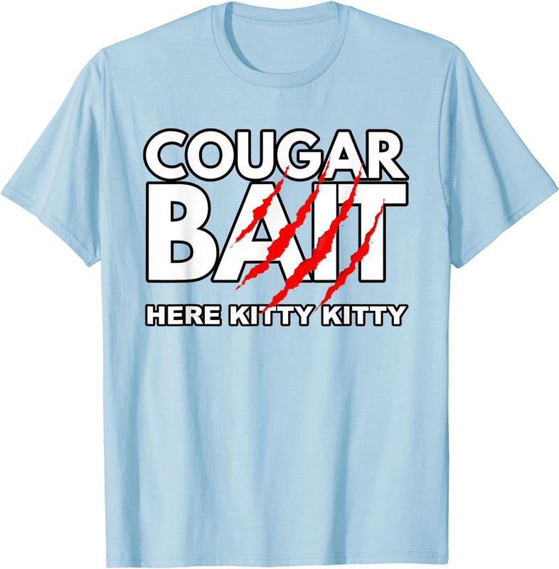 Cougar Bait Funny Halloween Costume Older Woman Younger Man T-Shirt, Couples Matching Shirt, Funny Gift Tee