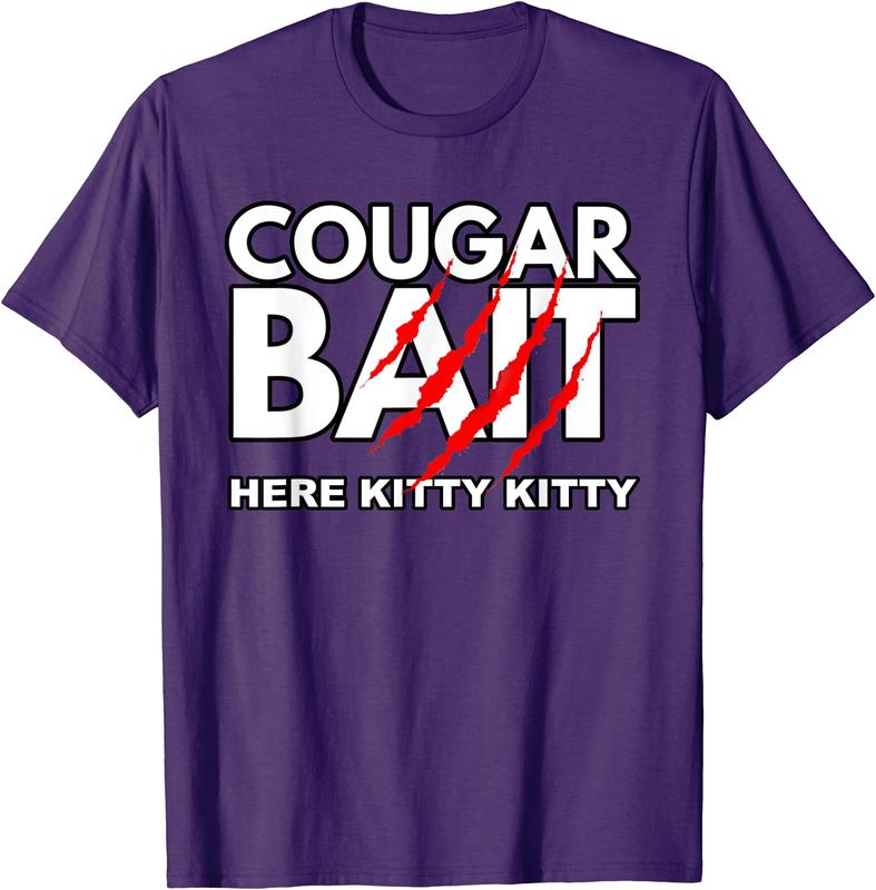 Cougar Bait Funny Halloween Costume Older Woman Younger Man T-Shirt, Couples Matching Shirt, Funny Gift Tee