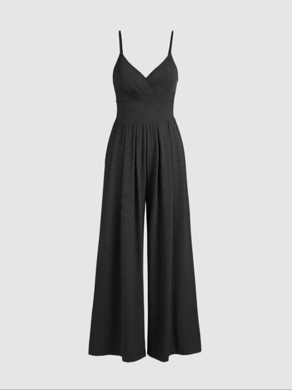 Women's Solid Sheer Top & Backless Jumpsuit Two-piece Set, Elegant Fashion Casual Mock Neck Top & Jumpsuit for Daily Outdoor Wear, Ladies Clothes for All Seasons